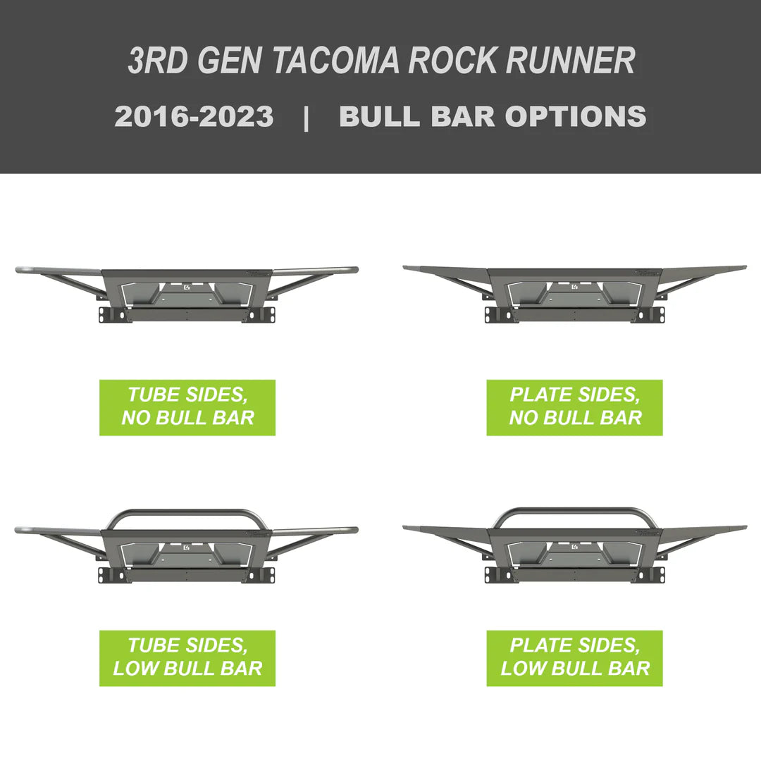 C4 Fabrication Rock Runner Front Bumper for Tacoma (2016-2023)