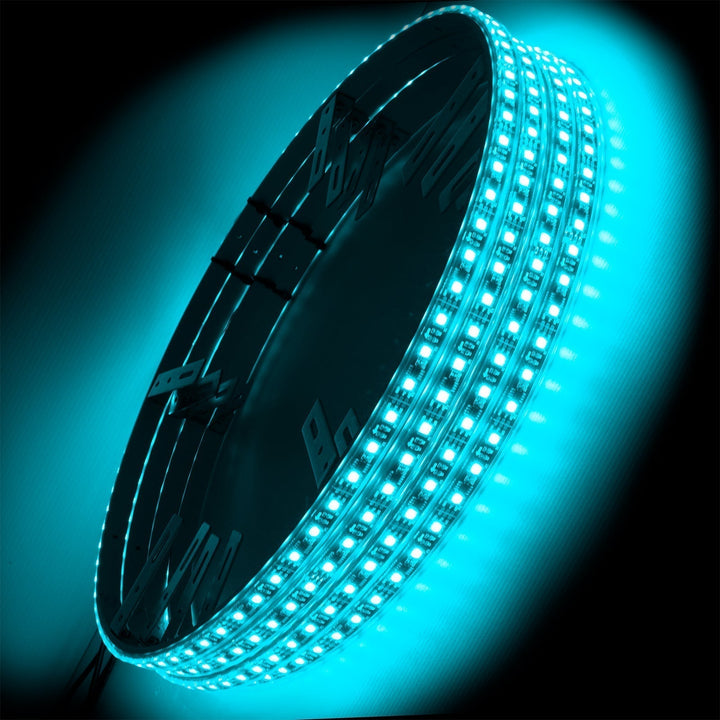 LED Illuminated Wheel Rings - Single / Double Row LED
