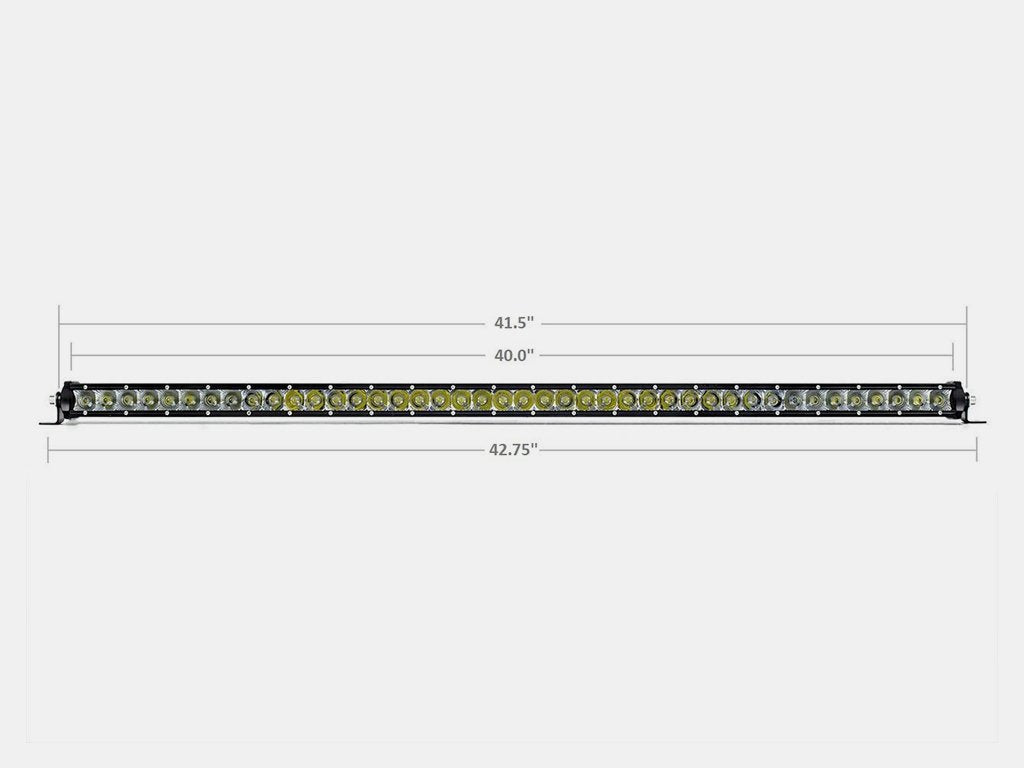 Cali Raised LED 42" Slim Single Row LED Bar (Amber)