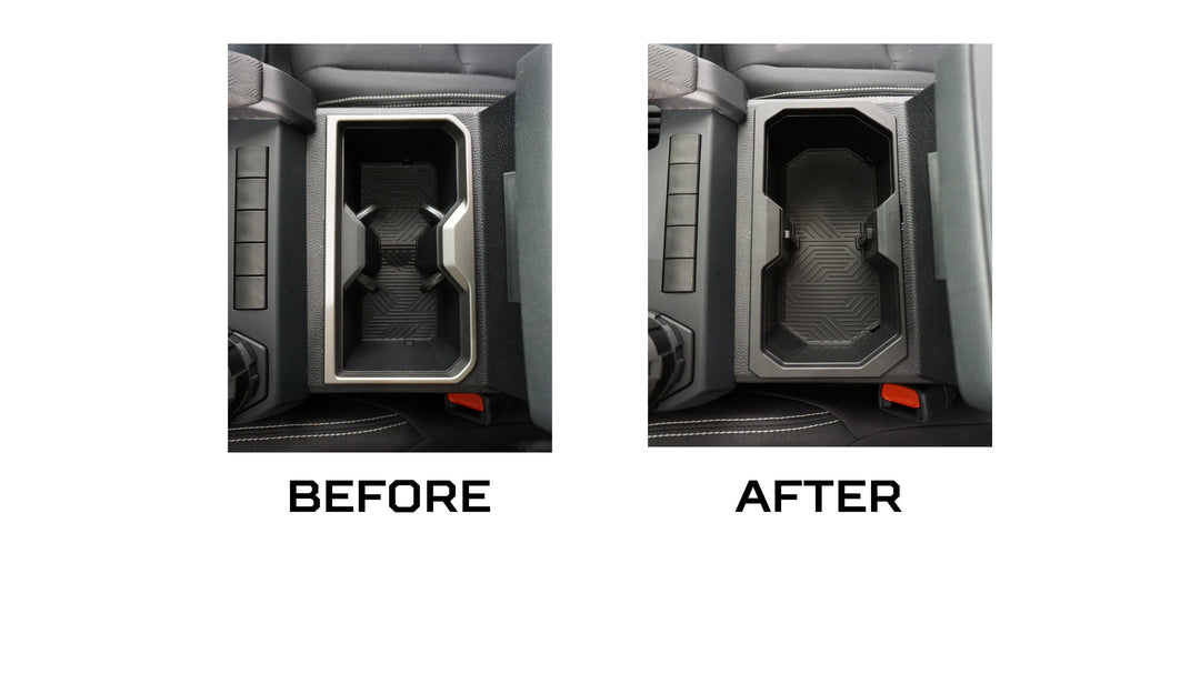 Oversize Cup Holder (2024+ Tacoma) - WHITE/BLACK