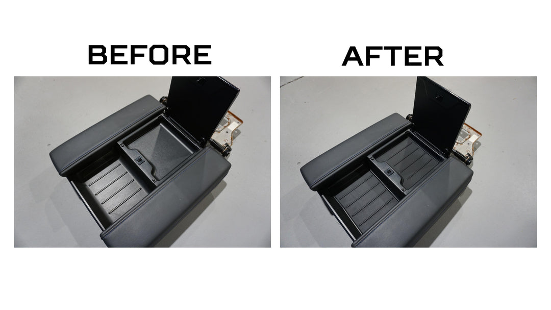 AJT Design Center Console Tray Liner- 1PC BLACK for Tundra Platinum (2022+)