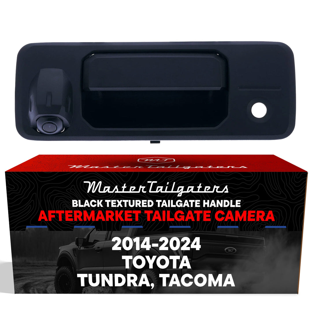 Toyota Tundra (2014-2024), Tacoma (2016-2024) Black Replacement Tailgate Handle with Backup Camera