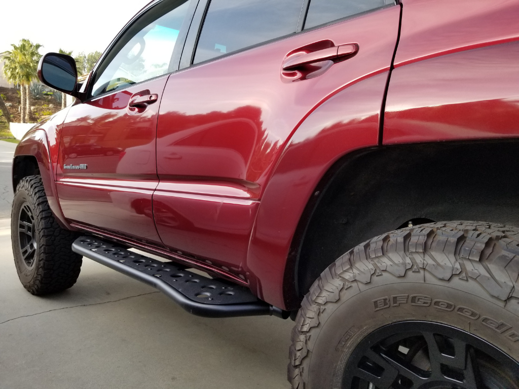 Cali Raised LED Step Edition Bolt On Rock Sliders for 4Runner (2003-2009)