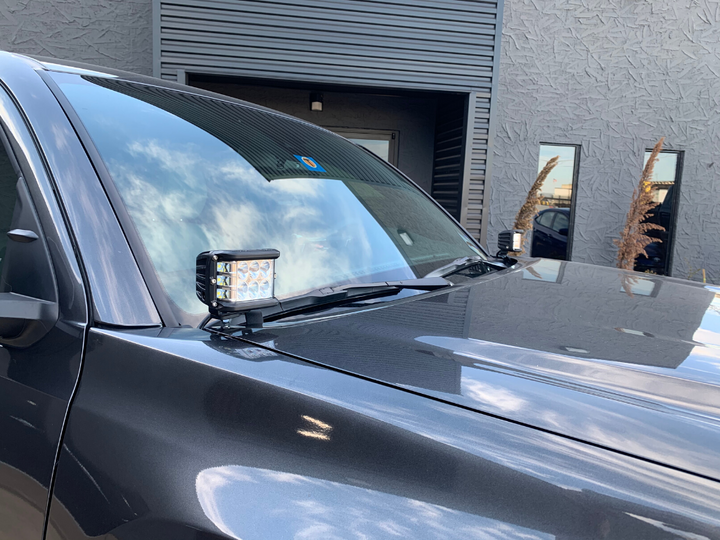 Cali Raised LED Low Profile Ditch Light Brackets Kit For Tacoma (2016-2023)