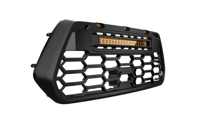 2016-2023 Tacoma Apex Pro Style Grille with LED Light Bar & Raptor Lights by YotaTribe
