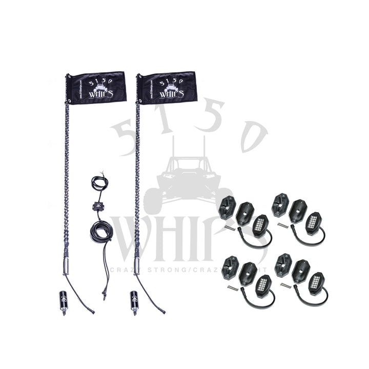 5150 187 Whips and Rock Light Combo Kit
