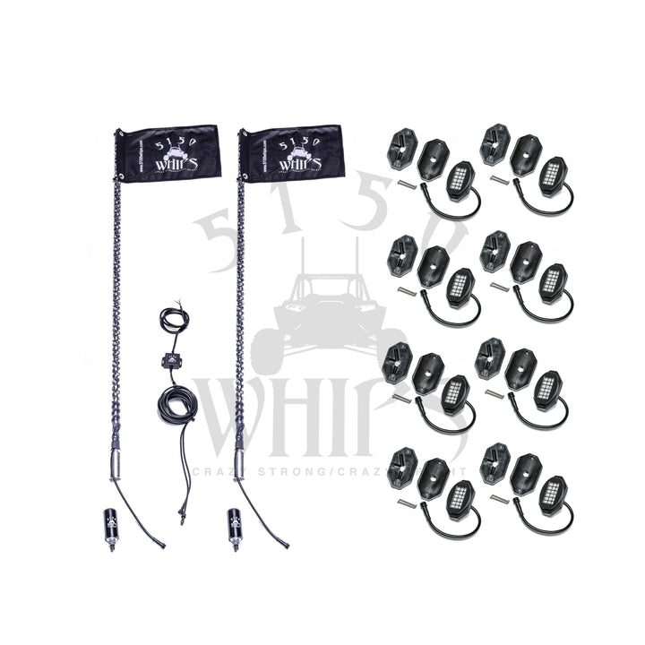 5150 187 Whips and Rock Light Combo Kit