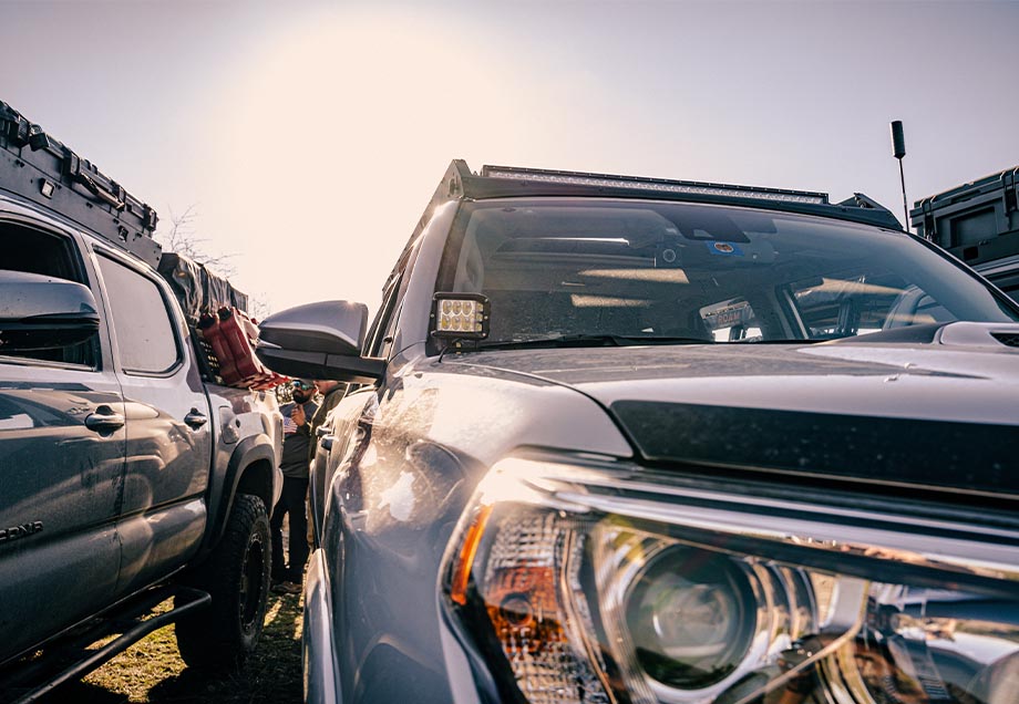 Cali Raised LED Low Profile LED Ditch Light Brackets Kit For 4Runner (2010-2024)