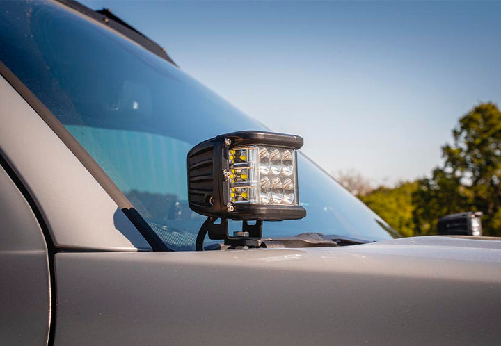 Cali Raised LED Low Profile LED Ditch Light Brackets Kit For 4Runner (2010-2024)