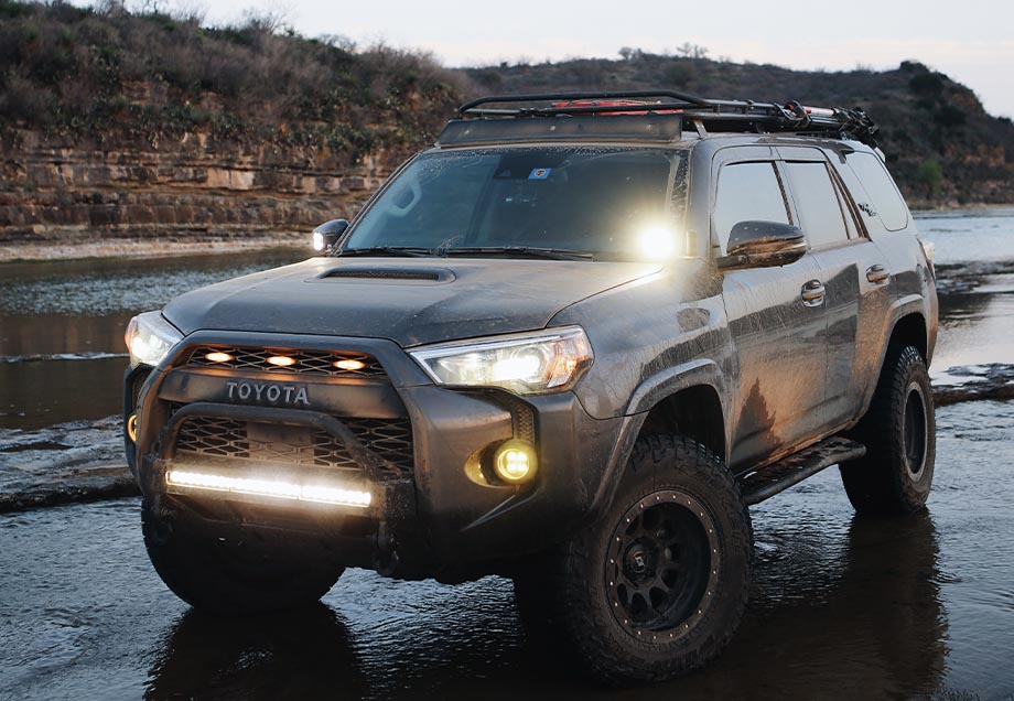 Cali Raised LED Low Profile LED Ditch Light Brackets Kit For 4Runner (2010-2024)