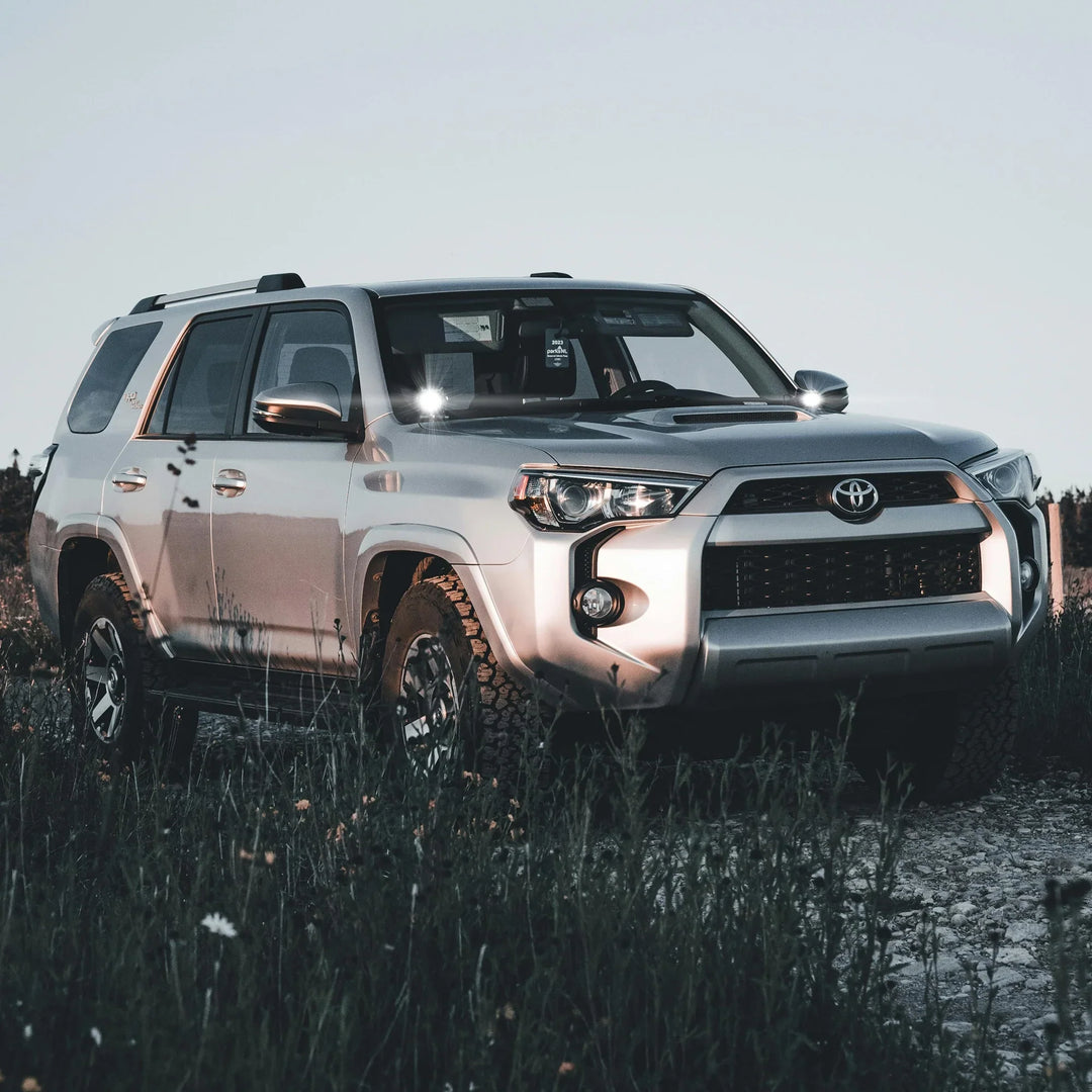 ORACLE Lighting 2010-2023 Toyota 4Runner (5th Gen) A-Pillar Hood Mount Brackets w/ VEGA™ Series 4 Spotlights