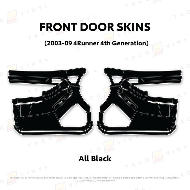Taco Vinyl Door Skins for 4Runner (2003-2009)