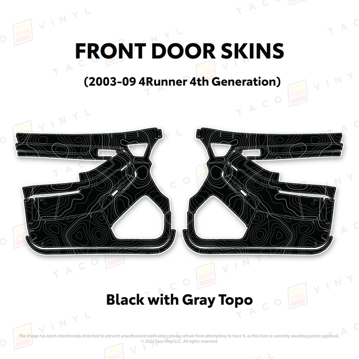 Taco Vinyl Door Skins for 4Runner (2003-2009)