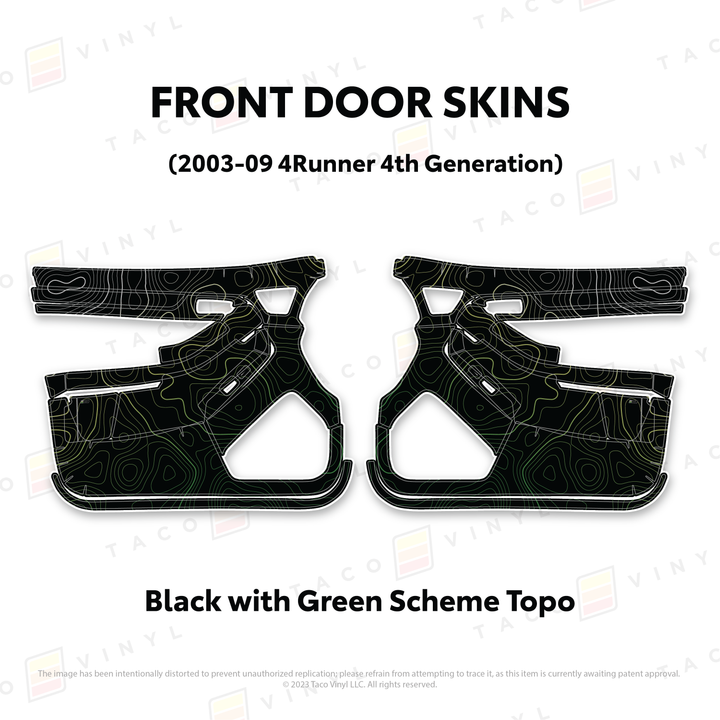 Taco Vinyl Door Skins for 4Runner (2003-2009)