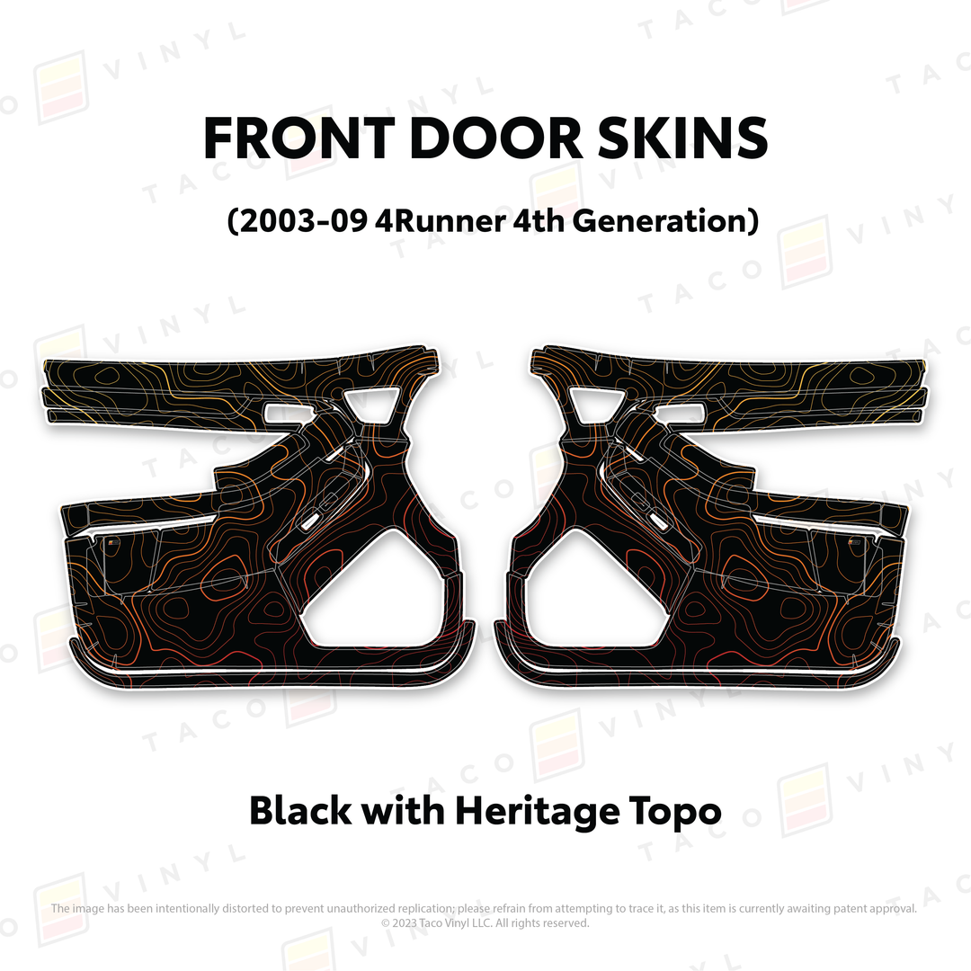 Taco Vinyl Door Skins for 4Runner (2003-2009)