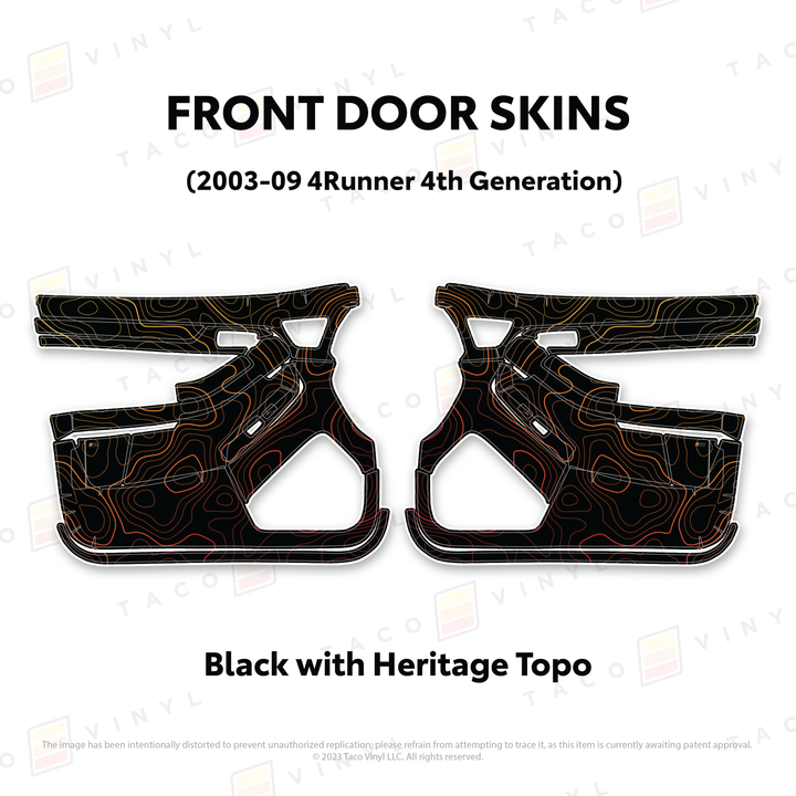 Taco Vinyl Door Skins for 4Runner (2003-2009)