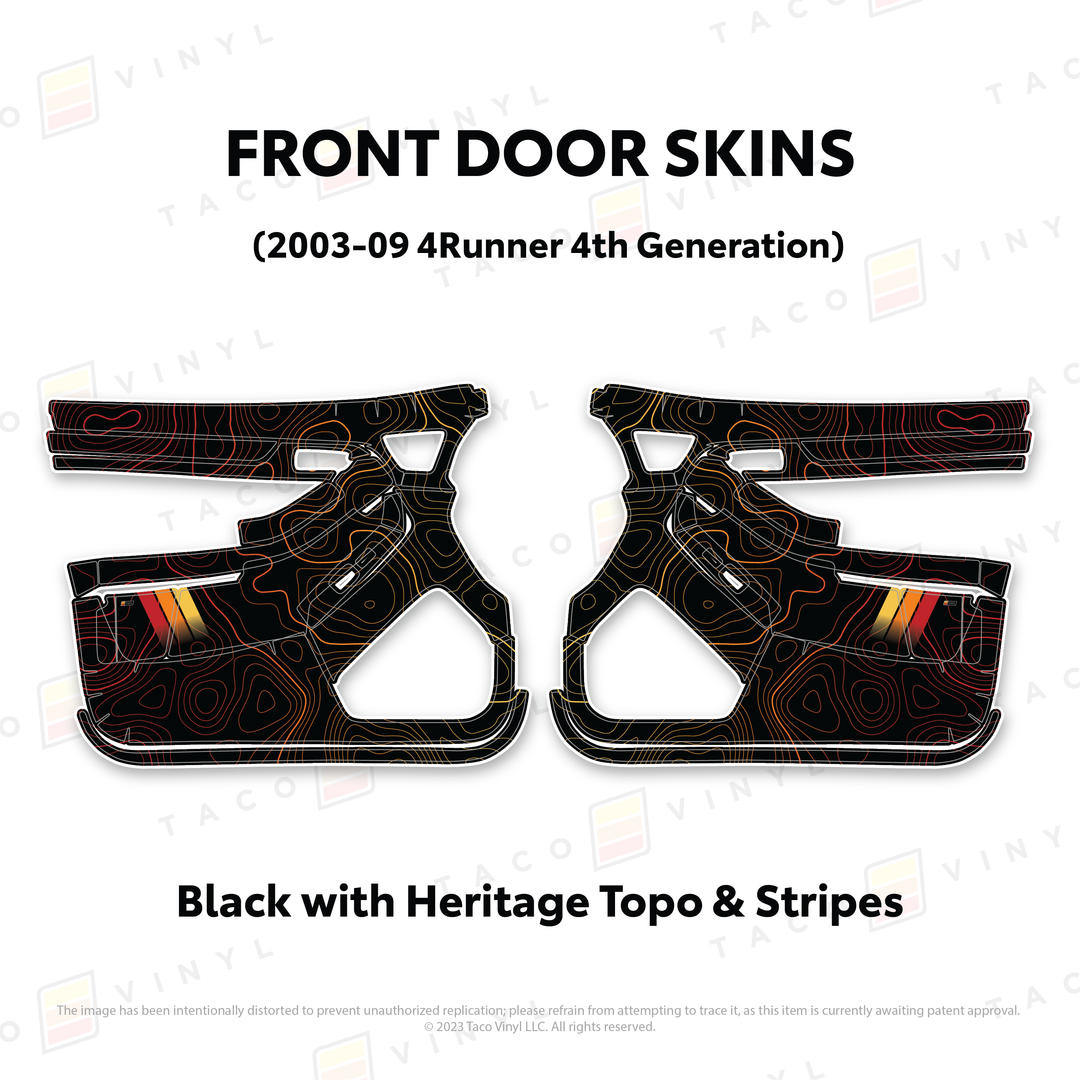 Taco Vinyl Door Skins for 4Runner (2003-2009)