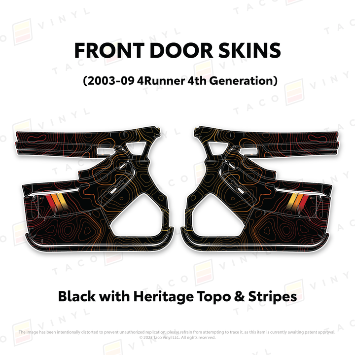 Taco Vinyl Door Skins for 4Runner (2003-2009)