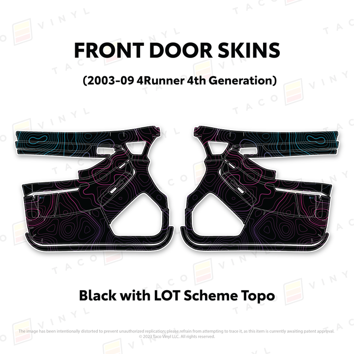 Taco Vinyl Door Skins for 4Runner (2003-2009)