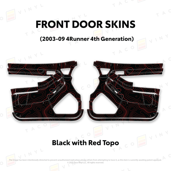 Taco Vinyl Door Skins for 4Runner (2003-2009)