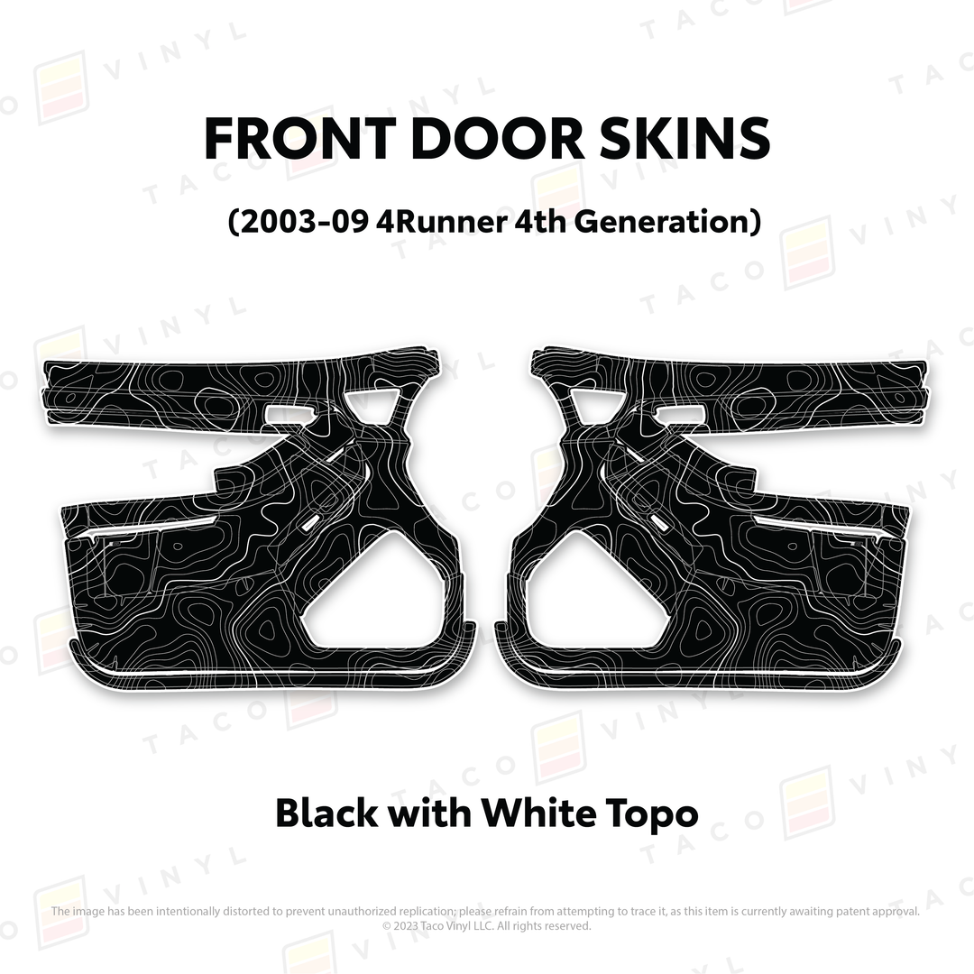Taco Vinyl Door Skins for 4Runner (2003-2009)