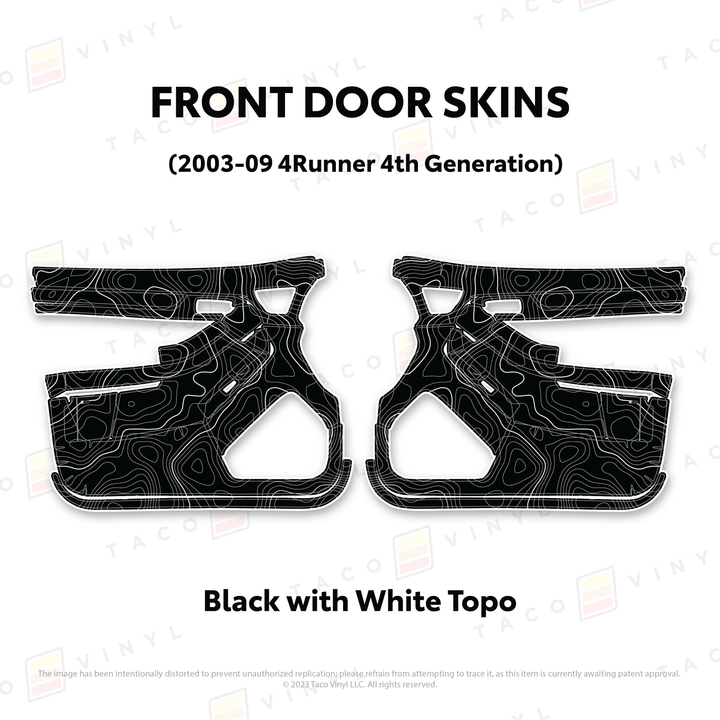 Taco Vinyl Door Skins for 4Runner (2003-2009)