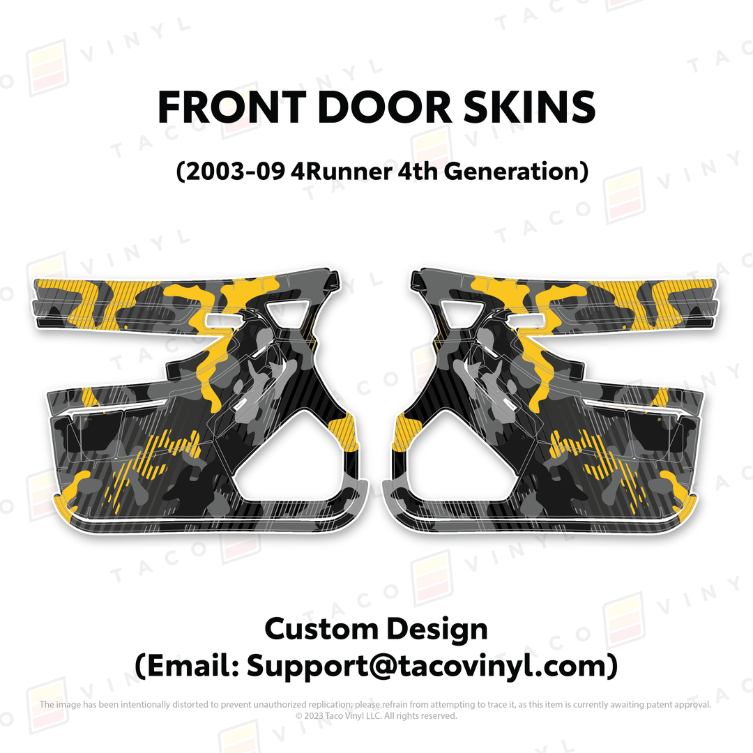 Taco Vinyl Door Skins for 4Runner (2003-2009)
