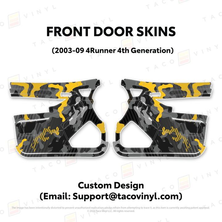 Taco Vinyl Door Skins for 4Runner (2003-2009)