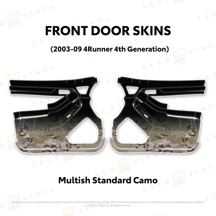 Taco Vinyl Door Skins for 4Runner (2003-2009)