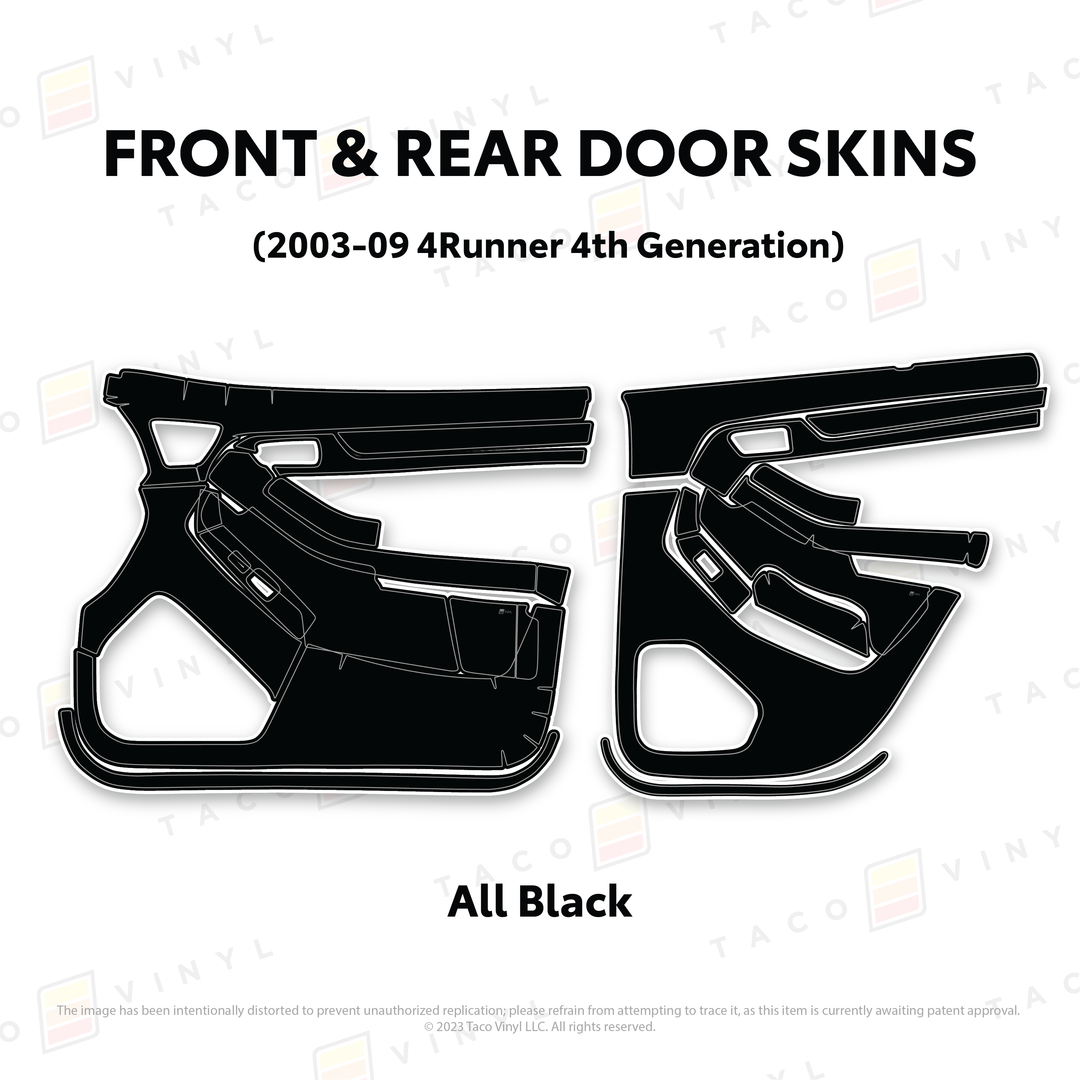 Taco Vinyl Door Skins for 4Runner (2003-2009)
