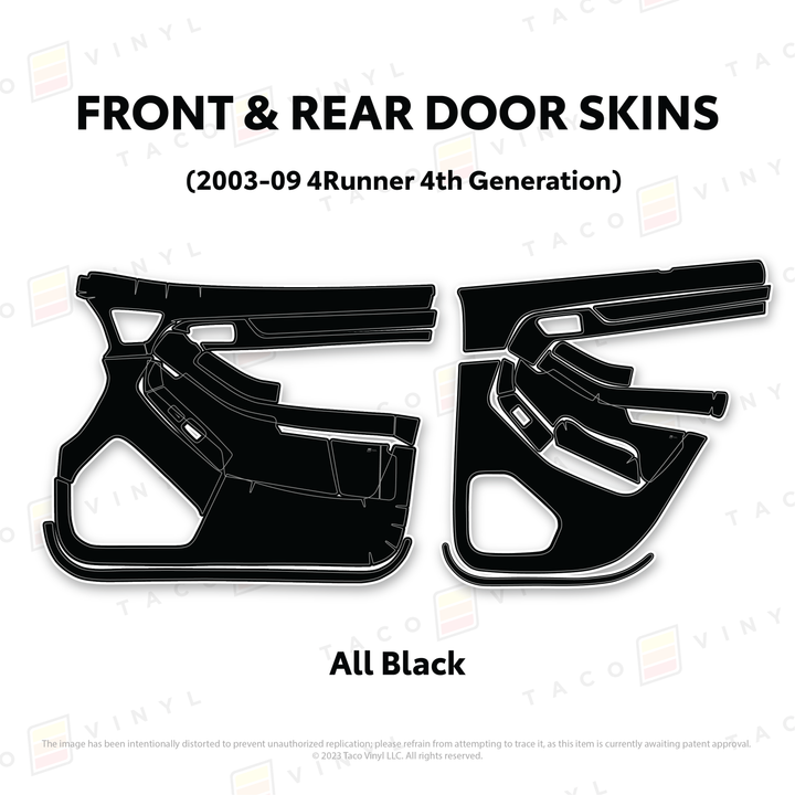 Taco Vinyl Door Skins for 4Runner (2003-2009)
