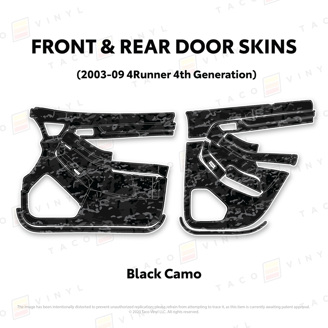 Taco Vinyl Door Skins for 4Runner (2003-2009)