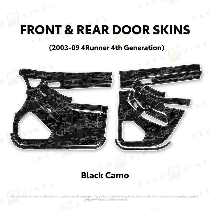 Taco Vinyl Door Skins for 4Runner (2003-2009)