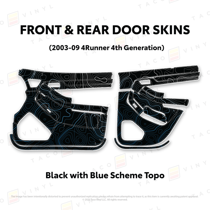 Taco Vinyl Door Skins for 4Runner (2003-2009)