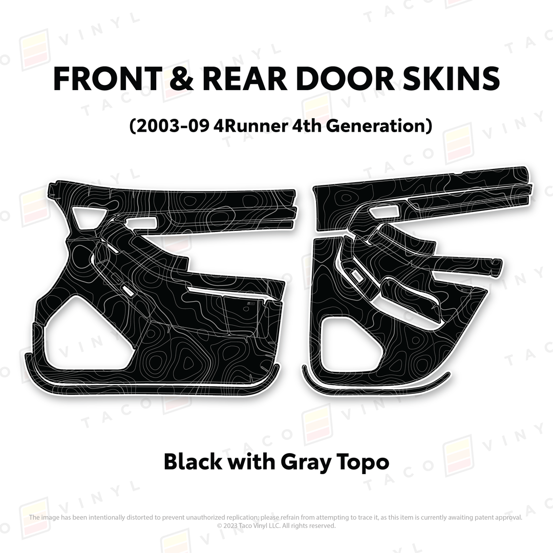 Taco Vinyl Door Skins for 4Runner (2003-2009)