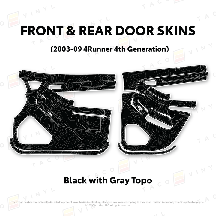 Taco Vinyl Door Skins for 4Runner (2003-2009)