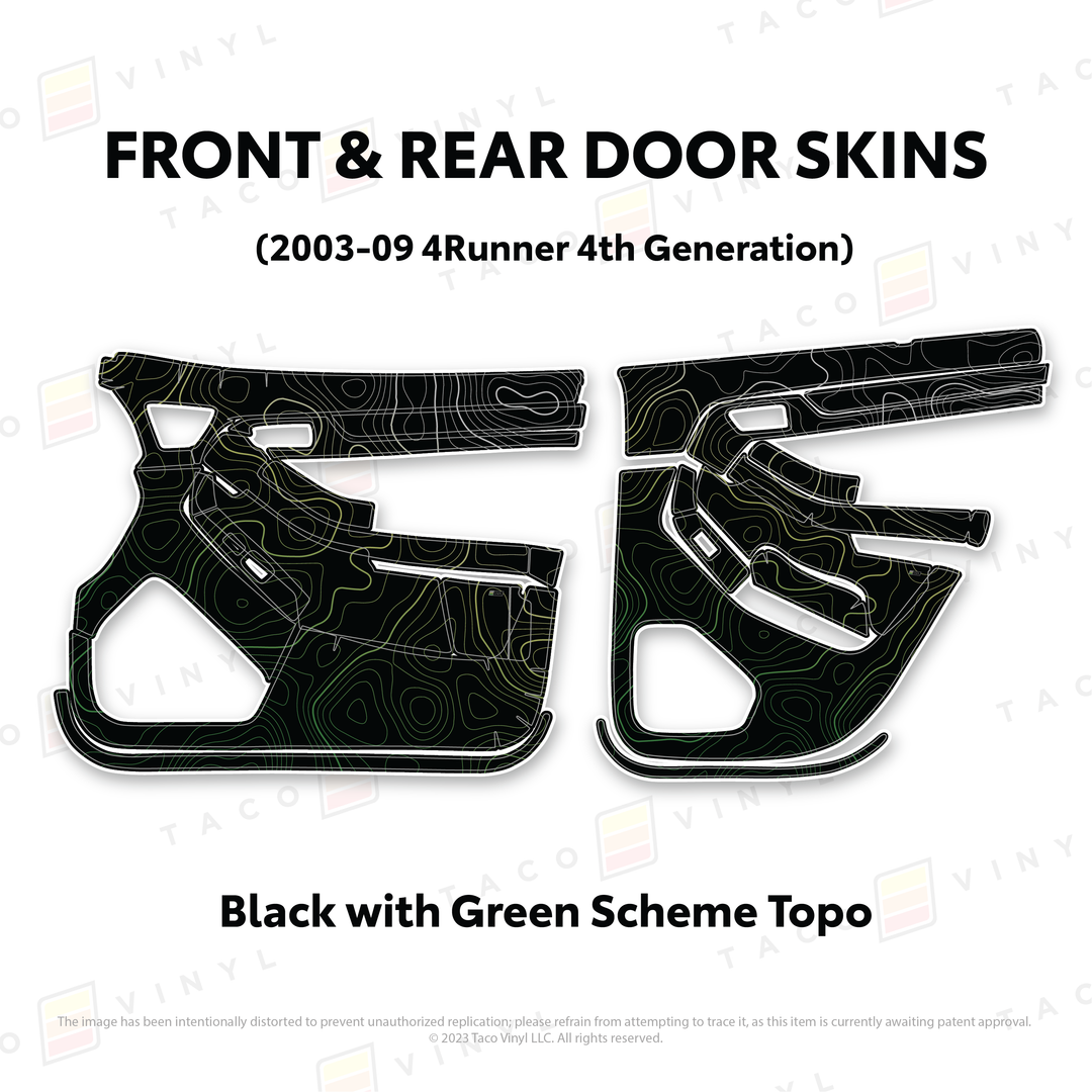 Taco Vinyl Door Skins for 4Runner (2003-2009)