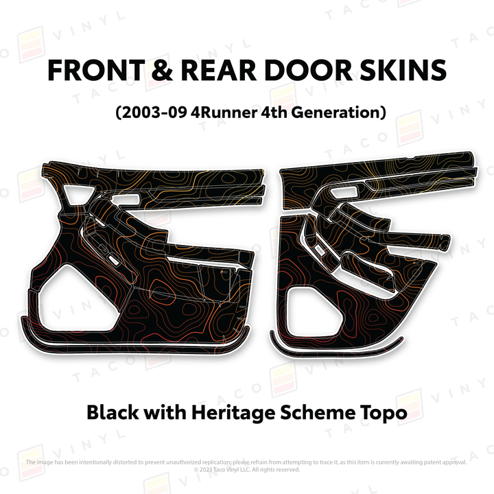 Taco Vinyl Door Skins for 4Runner (2003-2009)