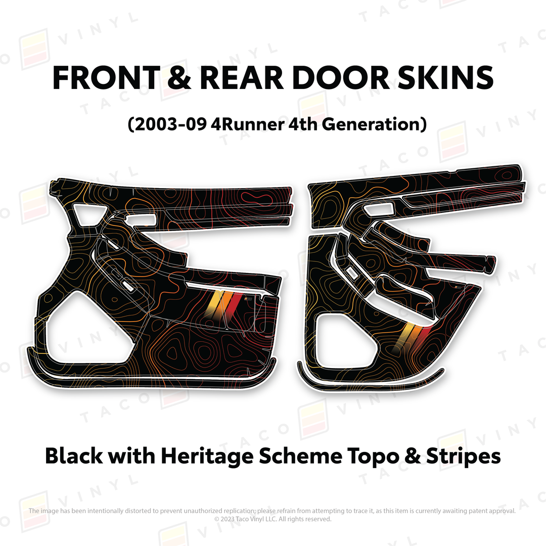 Taco Vinyl Door Skins for 4Runner (2003-2009)