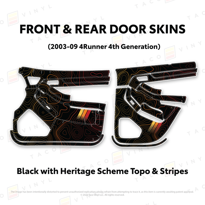 Taco Vinyl Door Skins for 4Runner (2003-2009)