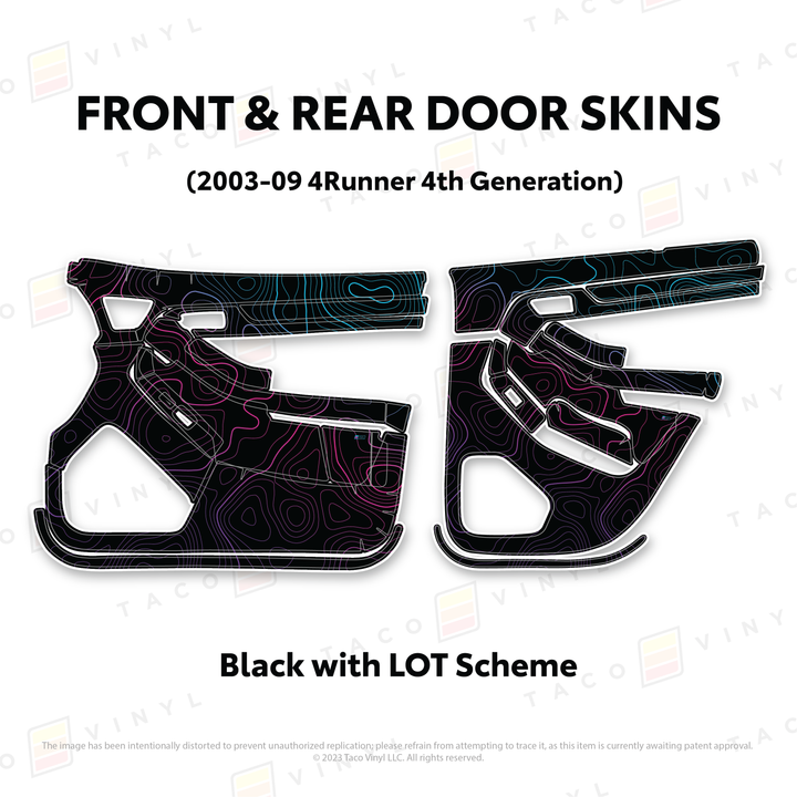 Taco Vinyl Door Skins for 4Runner (2003-2009)