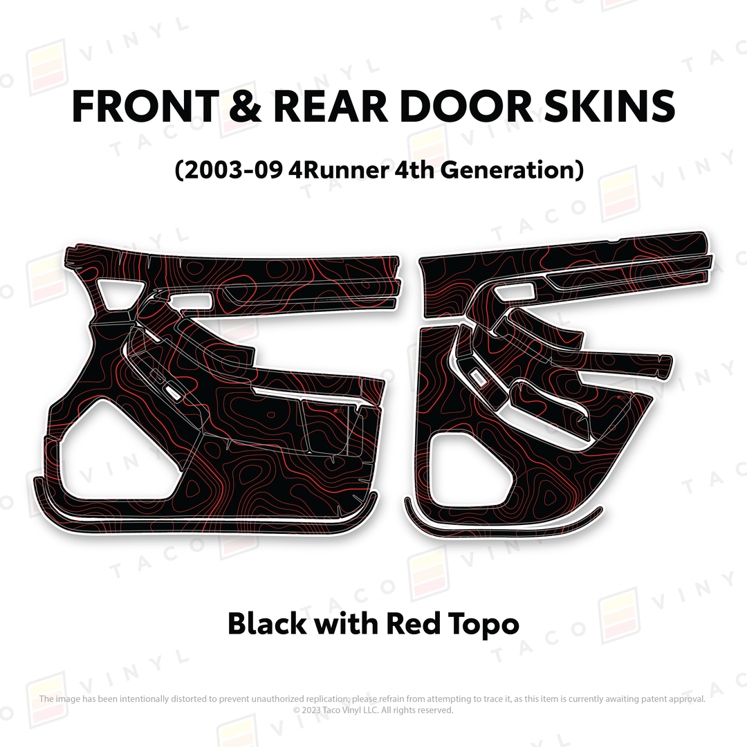 Taco Vinyl Door Skins for 4Runner (2003-2009)
