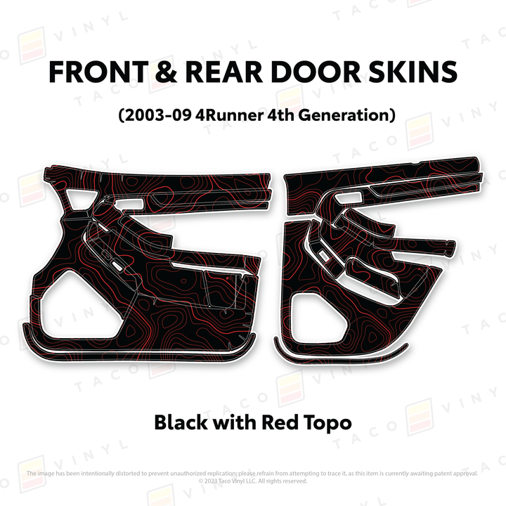 Taco Vinyl Door Skins for 4Runner (2003-2009)