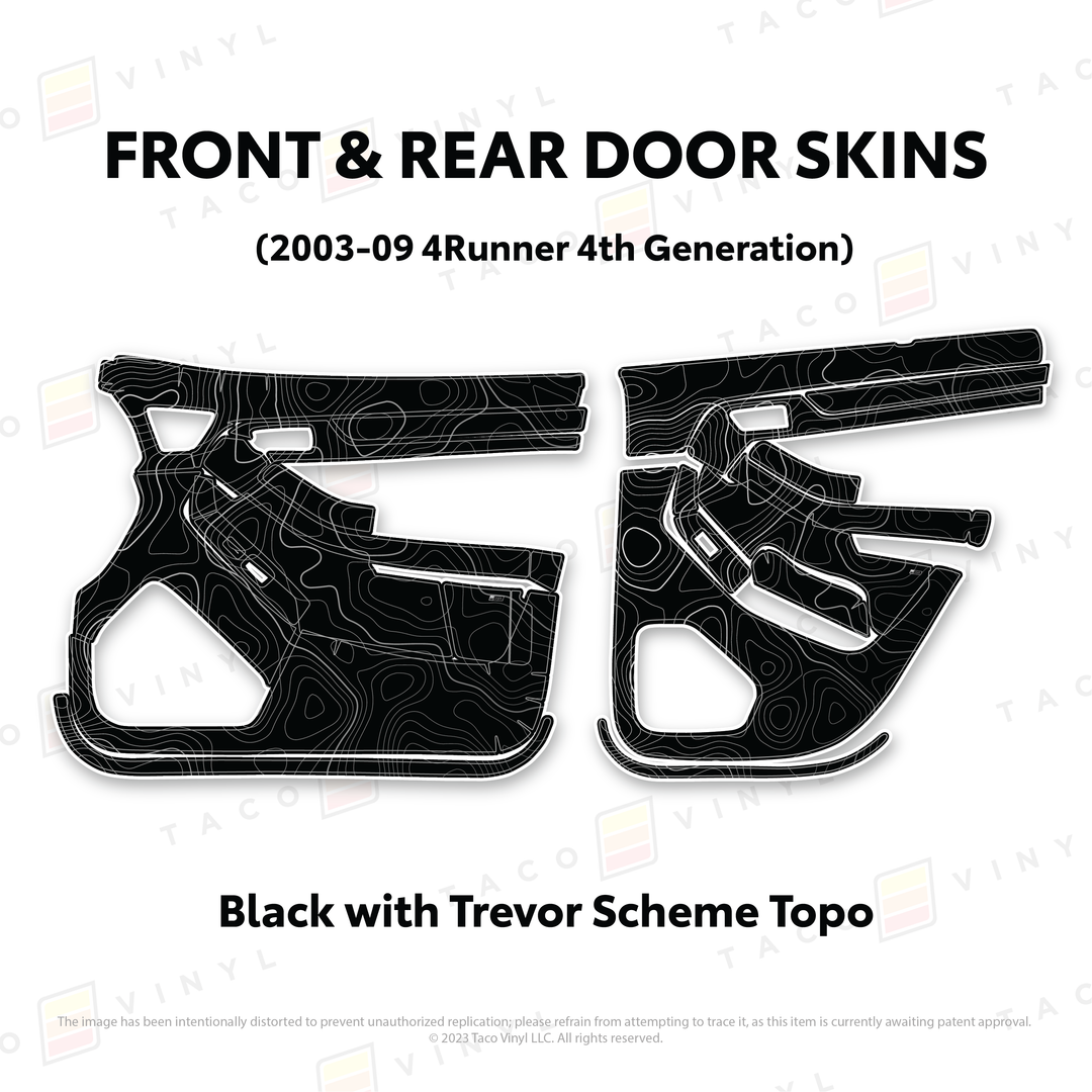 Taco Vinyl Door Skins for 4Runner (2003-2009)