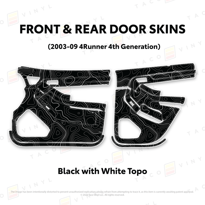 Taco Vinyl Door Skins for 4Runner (2003-2009)