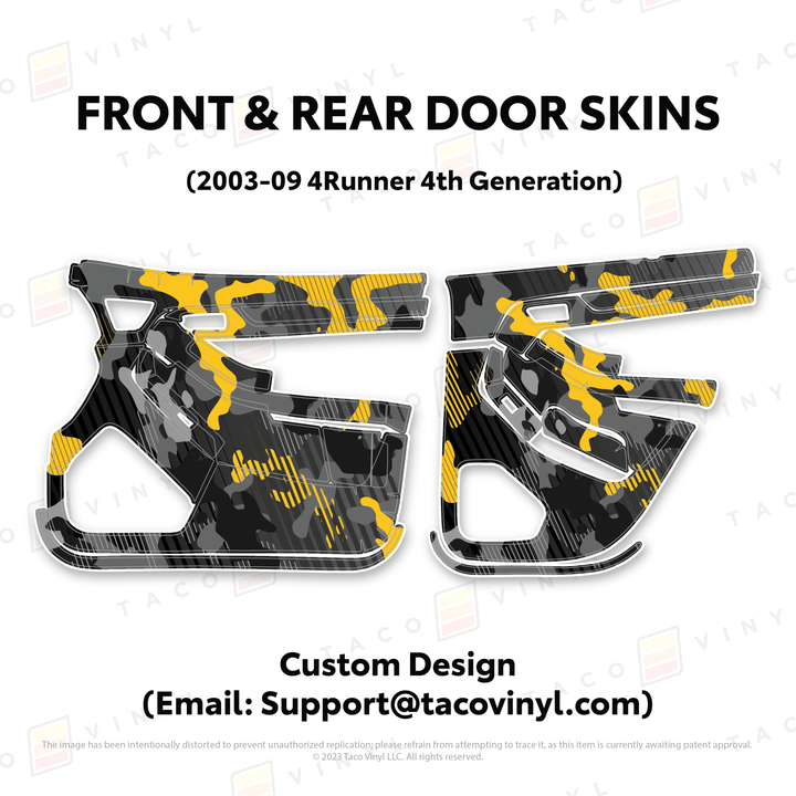 Taco Vinyl Door Skins for 4Runner (2003-2009)