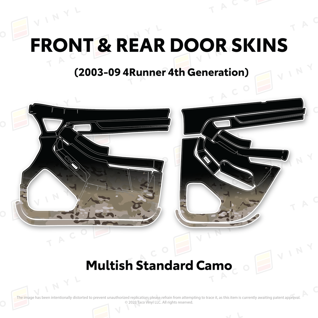 Taco Vinyl Door Skins for 4Runner (2003-2009)