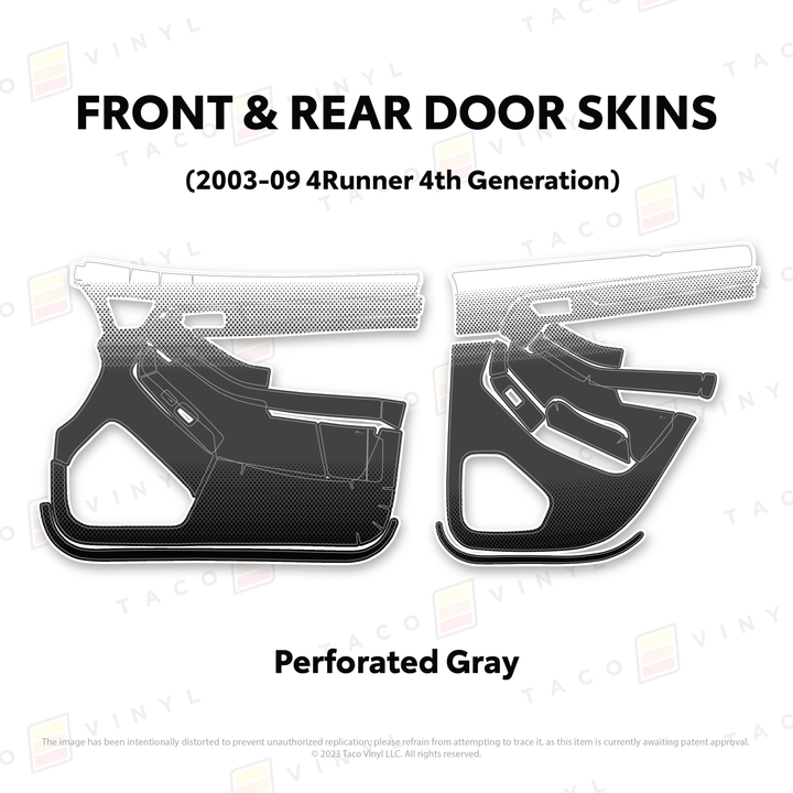 Taco Vinyl Door Skins for 4Runner (2003-2009)