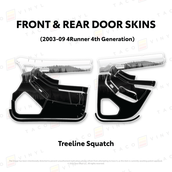 Taco Vinyl Door Skins for 4Runner (2003-2009)