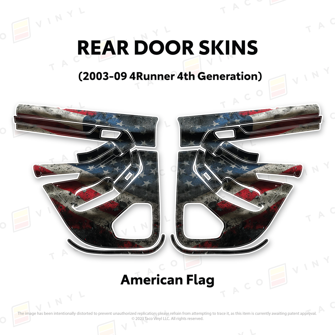 Taco Vinyl Door Skins for 4Runner (2003-2009)